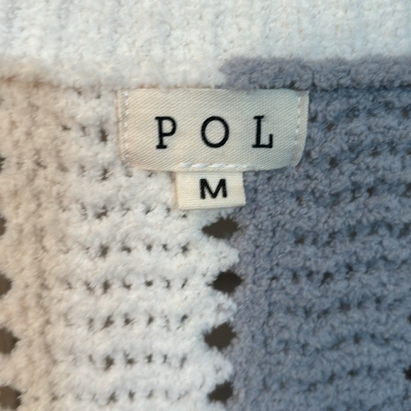POL sized M, V-neck sweater, but very oversized gray, cream, mustard, & rust - Picture 4 of 12